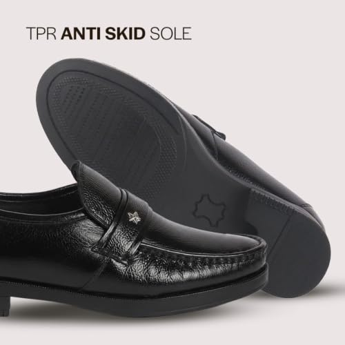 Image of FAUSTO Men Leather Formal Pull-On Shoes