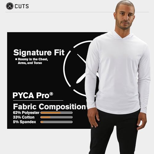 Clothing Men's Premium AO Casual Hooded Long Sleeve Shirt | Classic Curve Hem | PYCA Pro Soft Fabric 6
