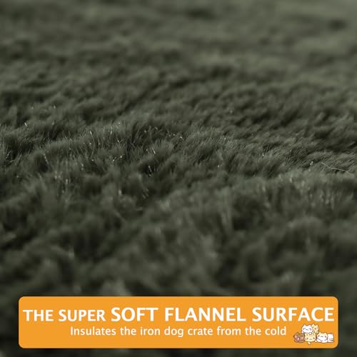 PET SPPTIES Hundebett Weiches und Warmes Matten Hundekissen Waschbarn kuschelig Umkehrbar Haustier Sofakissen PS085 (61X 41 cm, Dark Green)