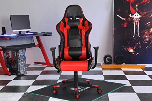 3327-Silla-Gaming-Altura-Ajustable-Silla-Oficina-Silla-giratoria-con-pasamanos-Silla-de-Deporte-NegroRojo