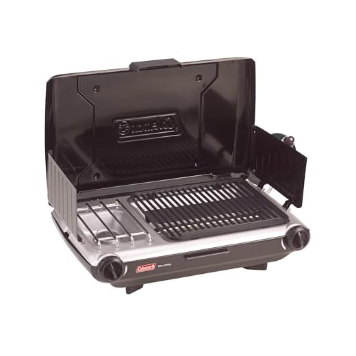 Coleman Tabletop 2-in-1 Camping Grill/Stove, 2-Burner Propane Grill & Stove with Adjustable Burners & 20,000 BTUs of Power, Great for Camping, Tailgating, Grilling