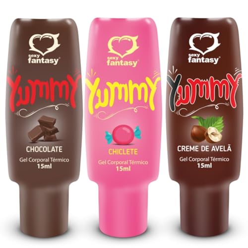 KIT 10 Gel térmico comestível para sexo oral Yummy 15 ml sexy fantasy SEX SHOP