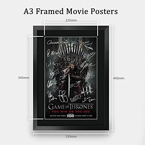HWC Trading The Game Of Thrones Cast Giften Op De Afgedrukte Afbeelding Handtekeningen Fans Tv Gesigneerde - A3 Framed - Afbeelding 3