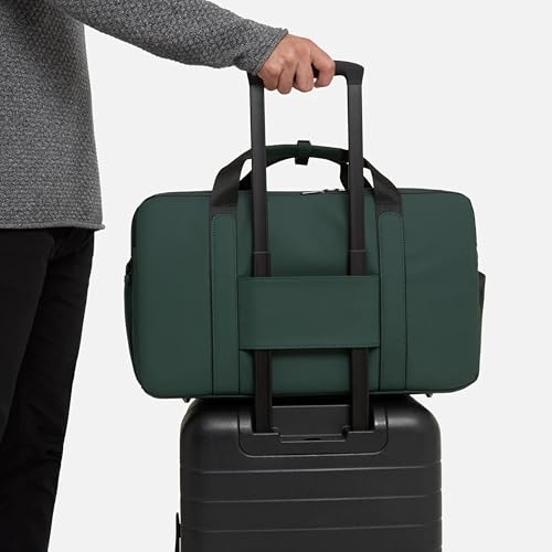 The FTL Pro Mens Travel Bag - 30L Premium Work to Gym Weekender Duffel with Garment Bag, Shoe Space & 18" Laptop Sleeve - Business Carry On Hybrid, Fits Under Airplane Seat - Abbot Green3