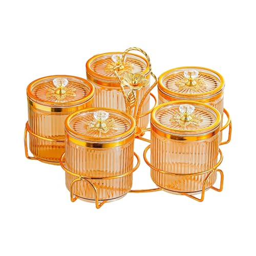 Plateau à fruits secs compartimenté marron 5 grilles pour apéritif - 8
