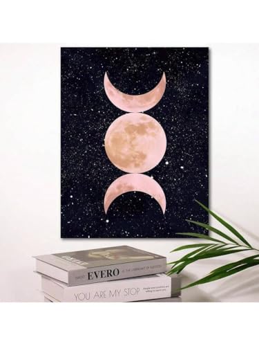 Tableau phases de la lune pour habiller un mur vide sans encombrer - 2