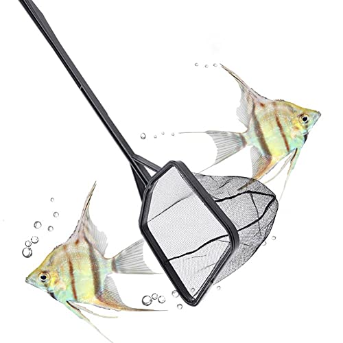 Aquarium Fish Net, Lightweight Nylon Aquarium Shrimp Net Fish Fishing Net Fish Net Mesh Fish Catching Mesh Tool with Plastic Handle