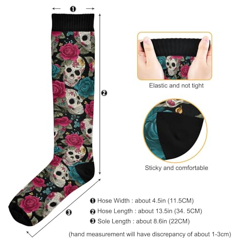 Image of Pigsaly Womens Compression Socks Yellow Stars Funny Brown Capybara Knee High Socks Athletic Tube Sock Outdoor Sport Socks