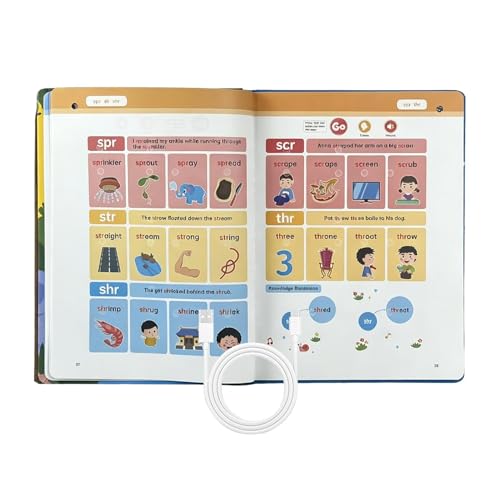 Audiolibri Per Bambini,Giocattolo Interattivo Di Fonetica Vocabolario E Lettura,Libro Parlante Interattivo Educativo per Bimbi | per Scuola 'Infanzia Casa Compleanno Bambini e Bambine 3-6 Anni