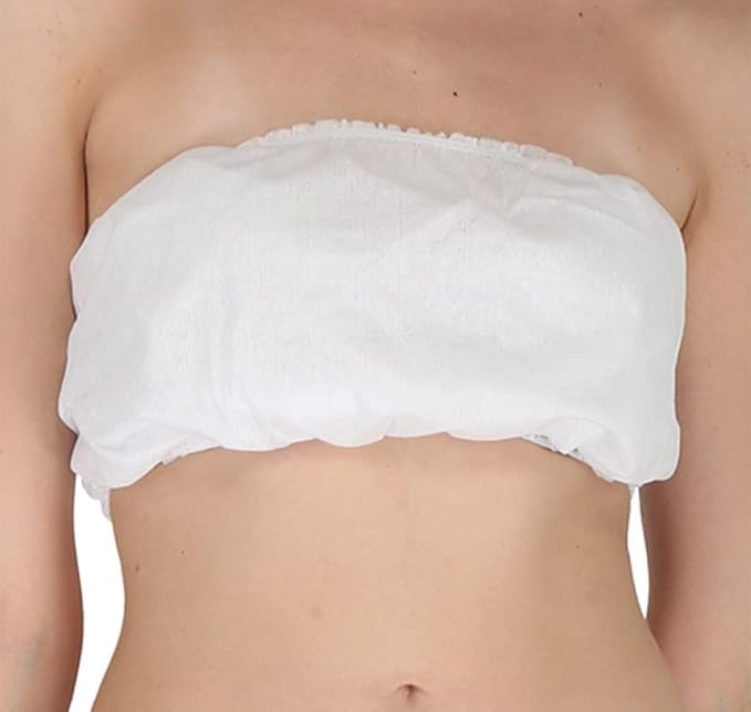 m's solutions & enterprises Nonwoven Disposable White Backless Bra for Maternity, Massage Center, Spa, Beauty Parlour, Travelling, Hotels, Hospitals, Lodge, for Women and Girls Pack of 20-picture-15