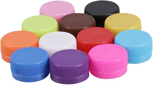 Miniatura 12 de Healifty Tapas de botellas de plástico de 1.18 pulgadas, cubiertas planas de botellas para niños, manualidades, educación en el hogar, proyectos