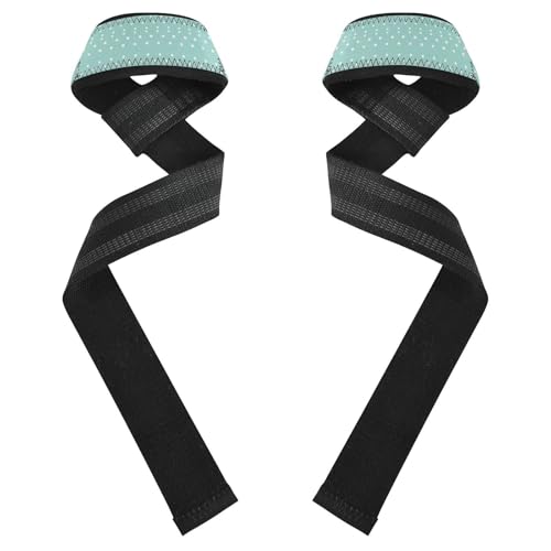 STAYTOP Color Circular Wave Point Wrist Straps for Weightlifting,Lifting Straps with Neoprene Cushioned Wrist Padded and Anti-Skid Silicone for Strength Training,Bodybuilding,Deadlifting