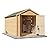 Generic Large Wooden Garden Shed with Windows and Doors, Prefab Wood Structure, Best Price Outdoor Storage Shed House, Brown