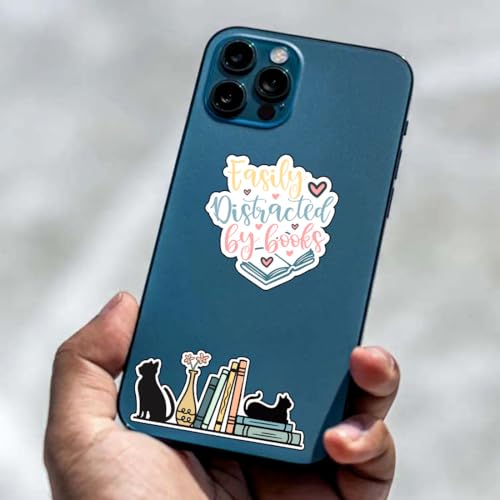 Image of Zesta Aesthetic Stickers for Laptop /Waterproof Anime Decal for Books /Vinyl Sticker for Fridge /Easy to Use Korean Car Sticker Kawaii Cute Stickers (Booklovers)