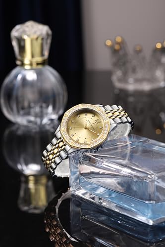 Image of Daniel Hechter Paris Vendome Collection Analog Watch for Women with Round Dial, Crystal Studded Bezel, Crystal Accents and Stainless Steel Strap - DHW2009