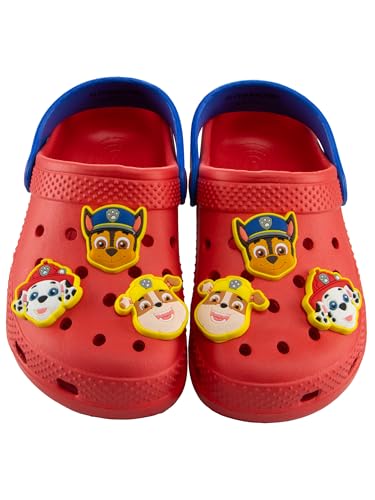 Paw Patrol Zapatos Niño, Zuecos Niños De Chase, Marshall Y Rubble Sandalias Niño para El Verano, Rojo 35