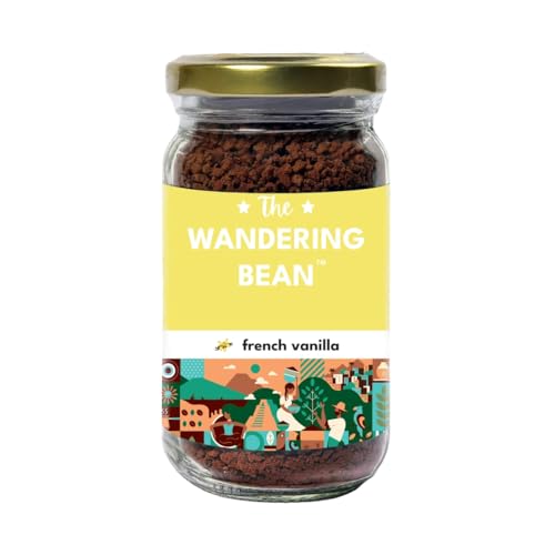 Image of The Wandering Bean Combo Pack Flavored Instant Coffee (Hazelnut + Caramel+ French Vanilla+ Mint) Combo of (4x60g)