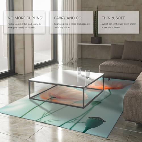Tapis floraux naturels 60x90cm paillasson lavable salon - 4