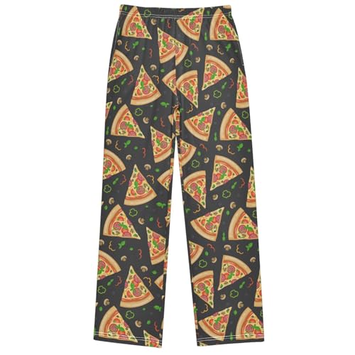 Boy's Pants Pizza Topping Jogger Pants Elastic Waist Long Bottoms Trousers with Pockets 6-14 Years