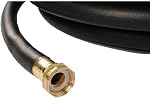 Continental ContiTech 20582671 Heavy Duty Cold Water Premium Rubber Hose, 5/8" ID, 50', MxF Brass 5/8" NPT Threads, Rubber, Black