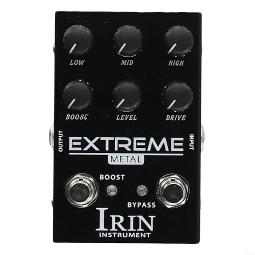 Pedal de efectos de guitarra eléctrica IRIN con distorsión de sobremarcha y ecualizador de diez segmentos para rendimiento (A)