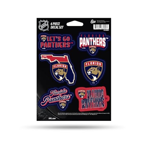 Rico Industries NHL Hockey Florida Panthers 6-Piece Decal Set