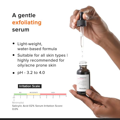 Image of Minimalist 2% Salicylic Acid Serum for Acne & Blackheads | BHA Exfoliating Anti Acne Serum for Pore Cleansing & Oil Control | Pore Tightening Treatment for Oily & Acne-Prone Skin | 20ml