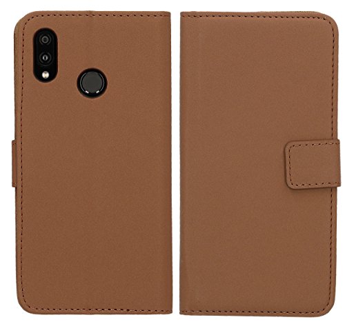 mumbi Book-Style Case Compatible with Huawei P20 Lite Mobile Phone Case Wallet, Brown - Image 4
