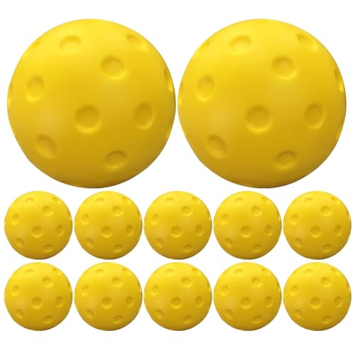 Pelotas de pickleball para interior y exterior: pack de 12 bolas de alta visibilidad para torneos