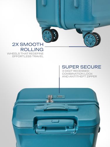 Image of Safari Cosmic Large 8 Wheels 77cm Check-in Trolley Bag Hard Case Polycarbonate 360 Degree Wheeling System Luggage, Anti-Theft Zipper, Trolley Bags for Travel, Suitcase for Travel, Harbor Blue