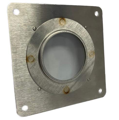 UV Inspection Viewport - Sight Glass for UVC Installations, HVAC Duct Mounted Viewport Sight Glass - Ultra Violet Lamp Installation Viewport