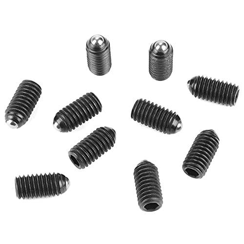10Pcs M6 Carbon Steel Screw, Spring Plungers Ball Nose Thread Ball Spring Plungers Set Hex Socket Ball Plungers[M6*16] #TOP4