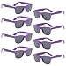 Neon Colors Party Favor Supplies Unisex Sunglasses Pack of 8 for Kids (8 Pack Purple)