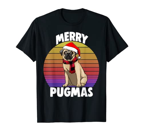 Merry Pugmas Dog Merry Christmas Celebration Women Holiday T-Shirt