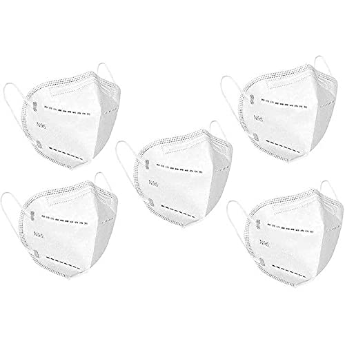 JD AND SONS White N95 5 Layer Breathable, Washable & Reusable Face Mask With Nose Clip For Men , Women , Boys , Girl , Adult for sefty (25)