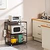 Amazon.com - SHUOXIANG Kitchen Bakers Rack, Rolling Microwave Stand ...