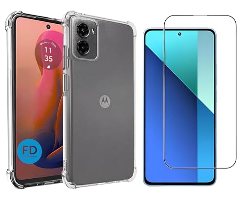 Kit Capinha Capa para Moto G06 Anti-Impacto Premium Transparente + Película de Cerâmica 9D – FD Acessórios.