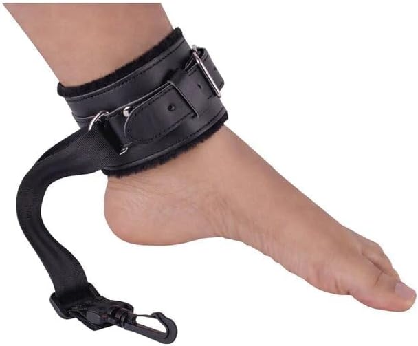 Motorbunny Premium Leather Extendable Ankle Restraints Pair with Clips to Attach to Motorbunny Sex Machine, Adult Sex Toys, BDSM Restraints, Bondage Gear & Accessories, Bondage Cuffs