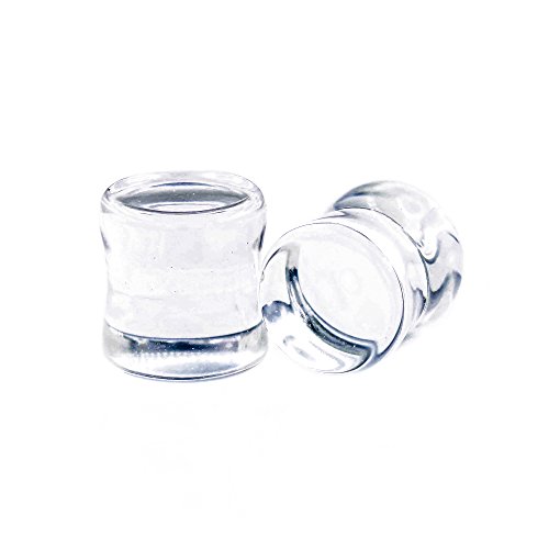 Down South Sales Clear Gauge Double Flared Ear Plug Acrylic Expander Gauges Earrings