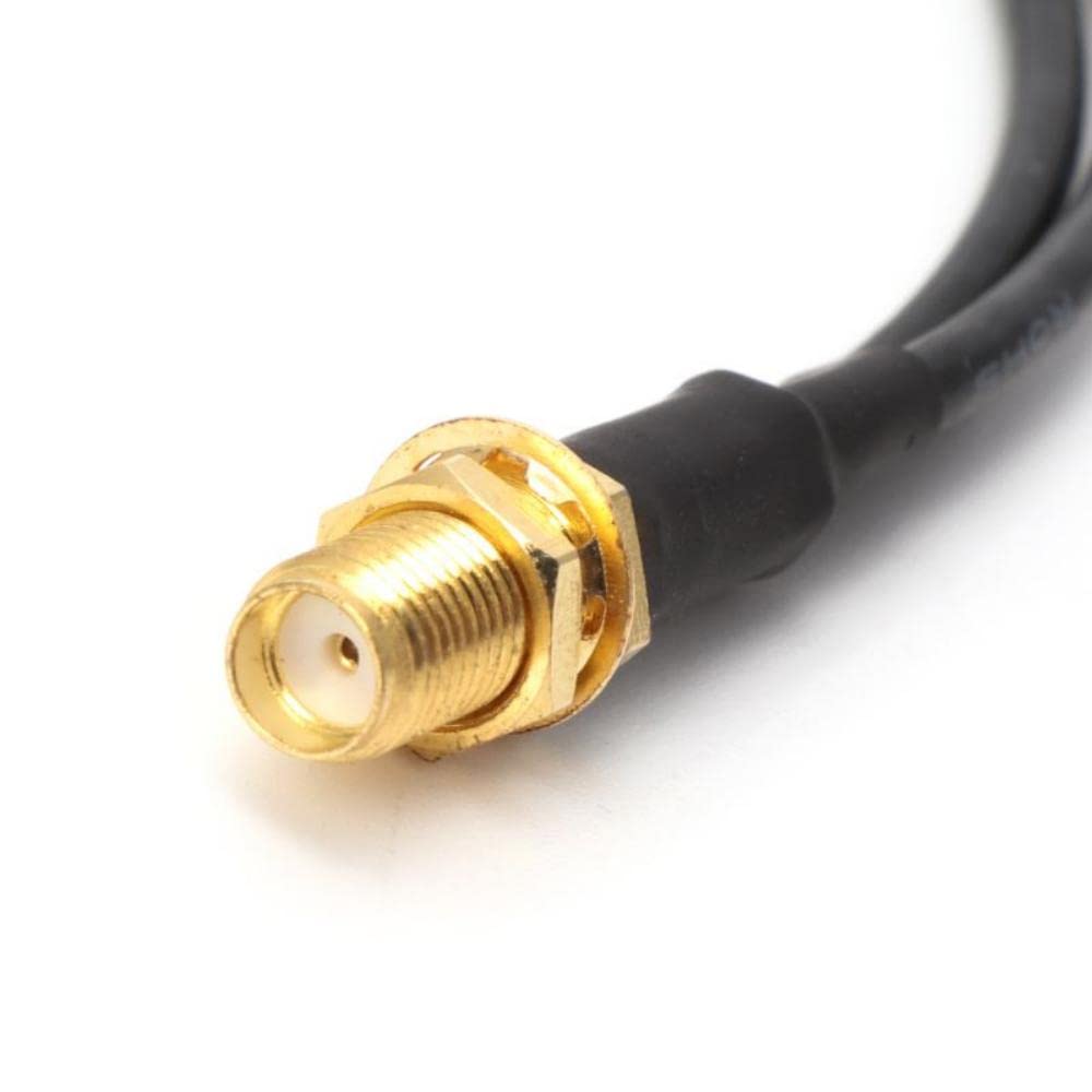 2PCS Connettori RF Adattatori da SMA a TS9 Cavo di prolunga per Antenna 4G LTE SMA Femmina da paratia a Spina TS9 Cavo ad Angolo retto