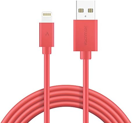 Apple MFi certified Lightning Cable 6ft, Voltmax iPhone charger with reinforced aramid fiber for iPhone 11/11Pro Max, XS/XS Max, XR, X,8/8Plus, 7/7Plus, iPad Pro/Air 2, iPad mini, iPod nano/touch(Red)