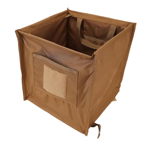 Arborist Throw Line Storage Cube, 33l Large Capacity Oxford Cloth Arborist Throw Bag, Foldable Rope Bag | Arborist Equipment | Lineman Climbing Gear for Picnic Camping BBQ (Khaki)