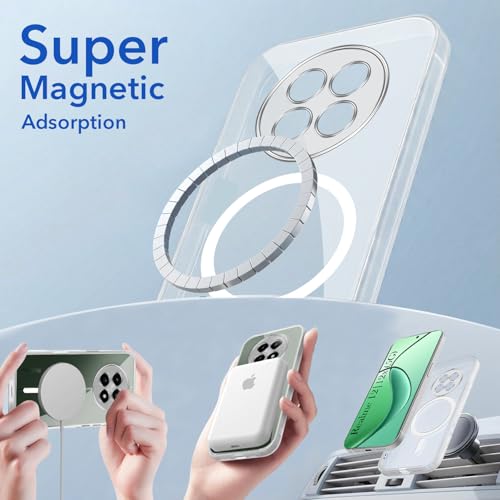 Image of Jkobi Lifetime Anti-Yellow MagSafe Compatible Clear Back Cover Case for Realme 12 | Realme 12X (Sleek Hard Crystal | Shockproof and Camera Protection)