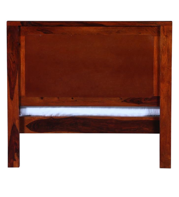 Image of Solid Sheesham Wood Anamika Single Bed Without Storage | Wooden Single Bed Cot Palang Furniture for Bedroom Living Room Home and Hotel (Honey Oak Finish)
