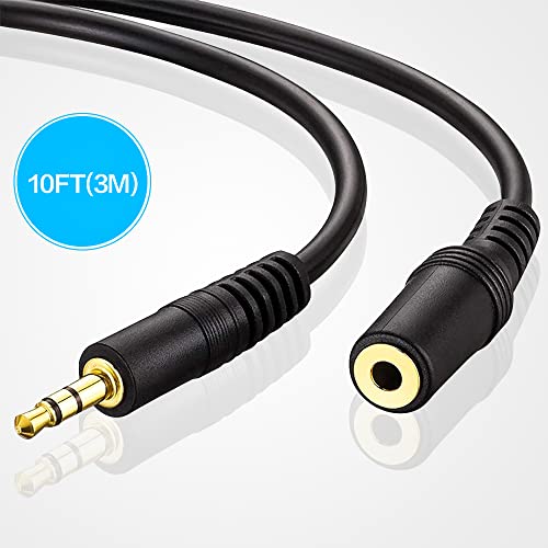 Inovat 3M 10 Feet 3.5Mm Jack Audio Stereo Earphone M/F Extension Cable Cord Male To Female #TOP2