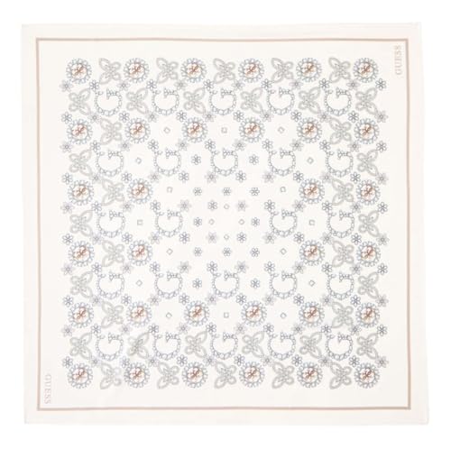 GUESS écharpe Foulard 90X90 Cream White écru