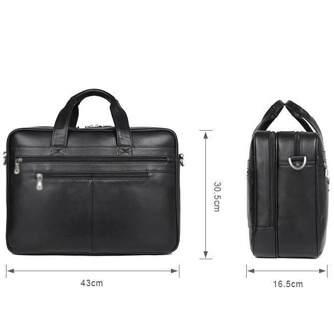 Business men's leather handbag briefcase Comfortable texture leather men's bag2