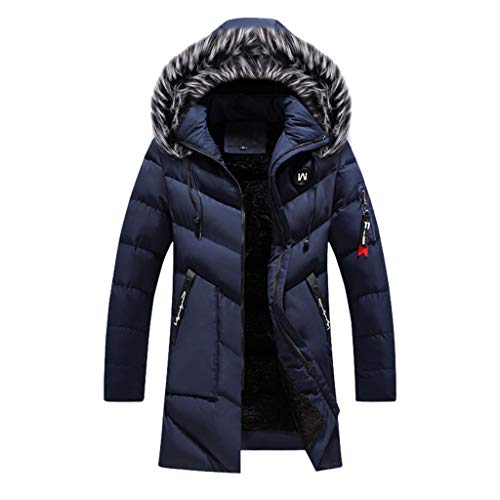 Yumso Doudoune Homme Hiver Chaud Amovible Chaud Parka Doudoune Manteau Fourrure Capuche Veste Mi-Longue Blouson Fermeture éclair L-3XL Cover