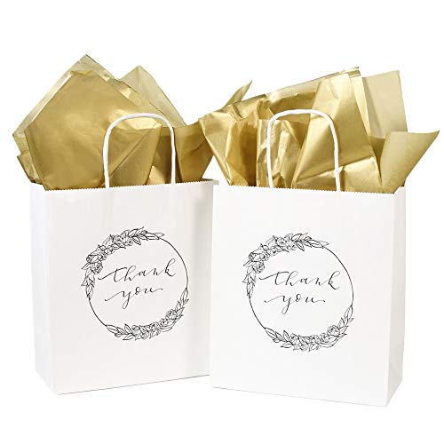 UNIQOOO 100 Folhas de Papel de Seda Metálico Em Folha de Ouro para Presente, Reciclável Durável para
