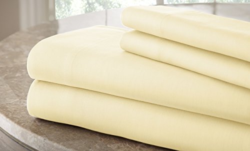 21 inches Extra DEEP Pocket - 800 Thread Count Egyptian Cotton Sheet Set, 800TC, King, Solid Ivory